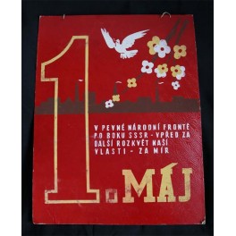 1. máj (kartonová cedule)