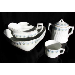 Secesní servis s poměnkami (porcelán)