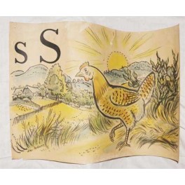 Živá abeceda písmeno s S 1953 (školní výuková tabule) Živá abeceda písmeno s S 1953 (školní výuková tabule)