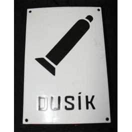 Dusík (smaltovaná cedulka) 